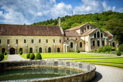 Abbey of Fontenay is the best preserved Cistercian Abbey in the world, Burgundy, France.