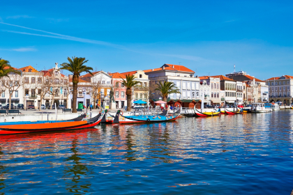 Aveiro: Known as the Venice of Portugal; Moliceiro boat ride around the canals of the city.