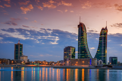 Arabia Saudí con Bahrein Qatar y Emiratos