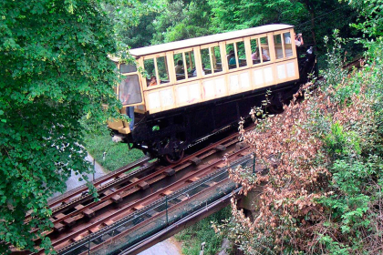 Sanctuary of Bom Jesus, ascent in the funicular railway