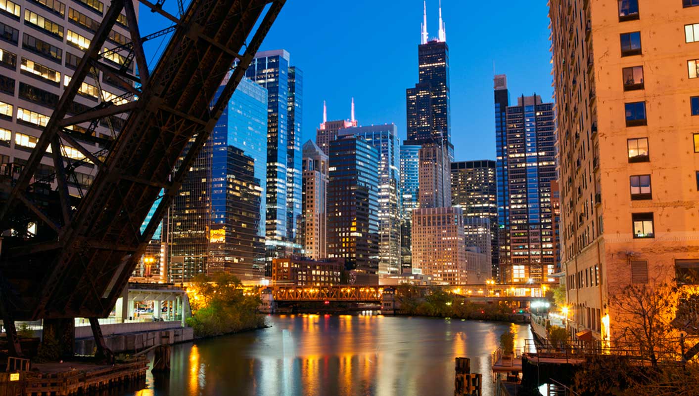 Chicago: Climb to the top of the Willis Tower, the old Sears, that is more than 442 metres high. Chicago: Climb to the top of the Willis Tower, the old Sears, that is more than 442 metres high.
