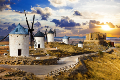 Consuegra: Famous for its 12 windmills.