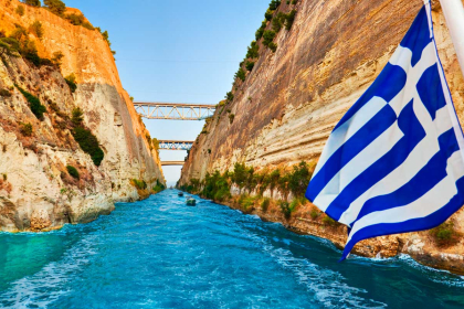Corinth: The canal that split the country in two.