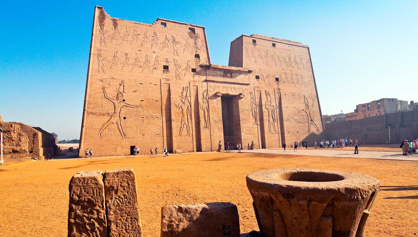 Edfu: Visit to the Temple of Horus. Edfu: Visit to the Temple of Horus.