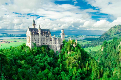 Fussen: Neuschwanstein Castle, where nature and fantasy come together.