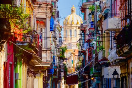 Colorful streets of Old Havana, Cuba