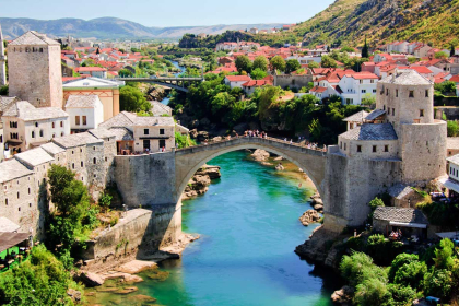 Mostar: Two cultures divided by one river…. or….. united by a bridge??