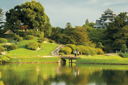 Okayama: one of the most beautiful gardens of Japan, Aca Korakuen