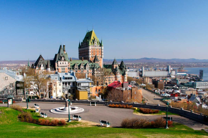Quebec: With its famous castle, Chateau Frontenac.