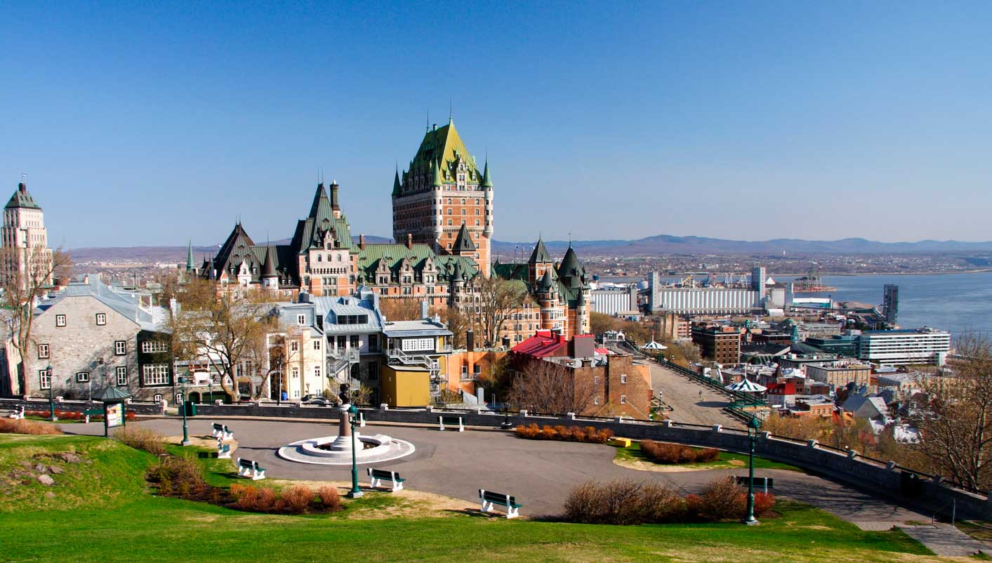 Quebec: With its famous castle, Chateau Frontenac. Quebec: With its famous castle, Chateau Frontenac.