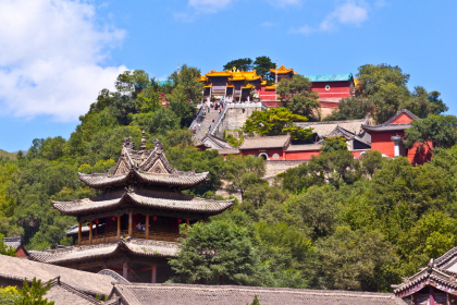 Wutai: The sacred mountain of Buddhism.